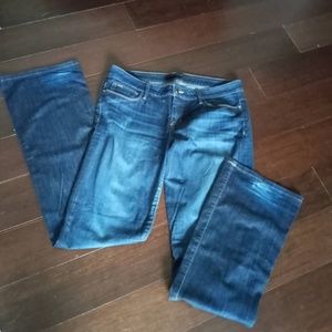 Joe's Jeans HONEY Stretch Dark Blue FlareLeg Supima Cotton Classic Waist SZ 32